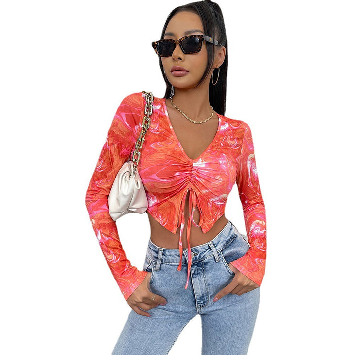 Damernas långärmad crop-top med vridet design Mirla-Eva Jonsson