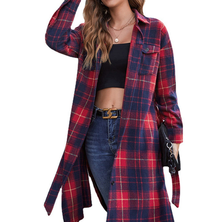 Damernas långärmad skjorta i flanell med rutmönster Eva Jonsson-Eva Jonsson