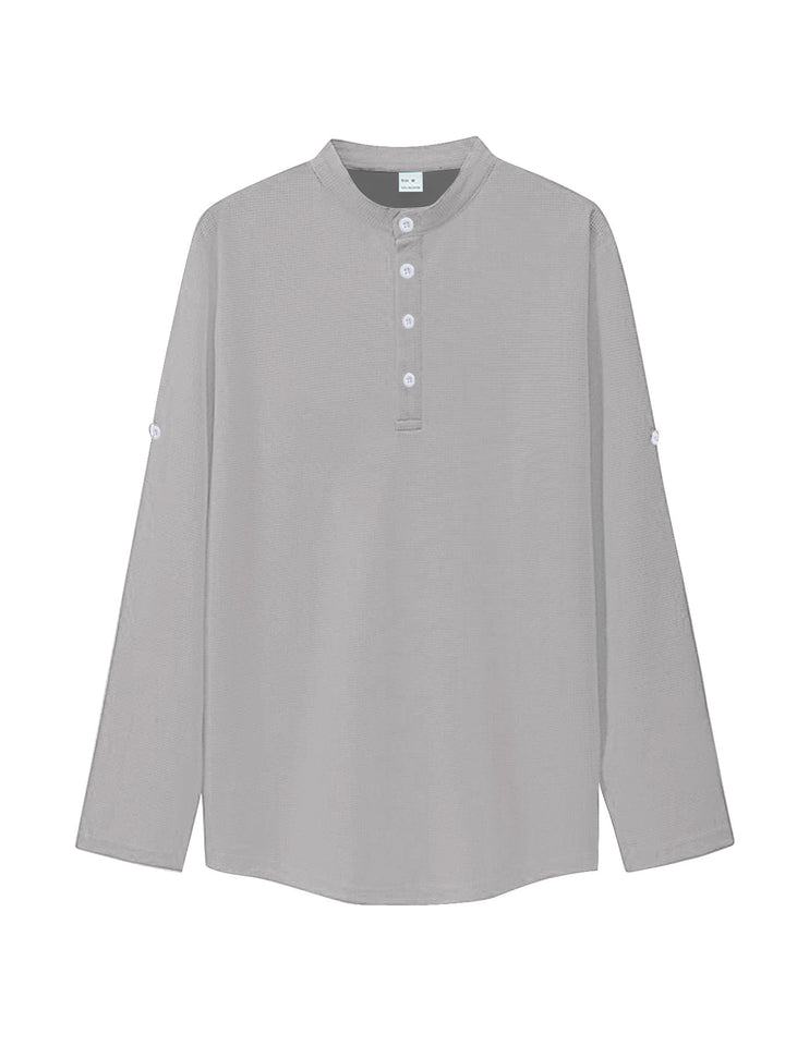 Damernas långärmad skjorta med strukturerad krage och knapplista Eva Jonsson-Eva Jonsson