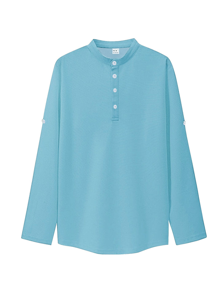 Damernas långärmad skjorta med strukturerad krage och knapplista Eva Jonsson-Eva Jonsson