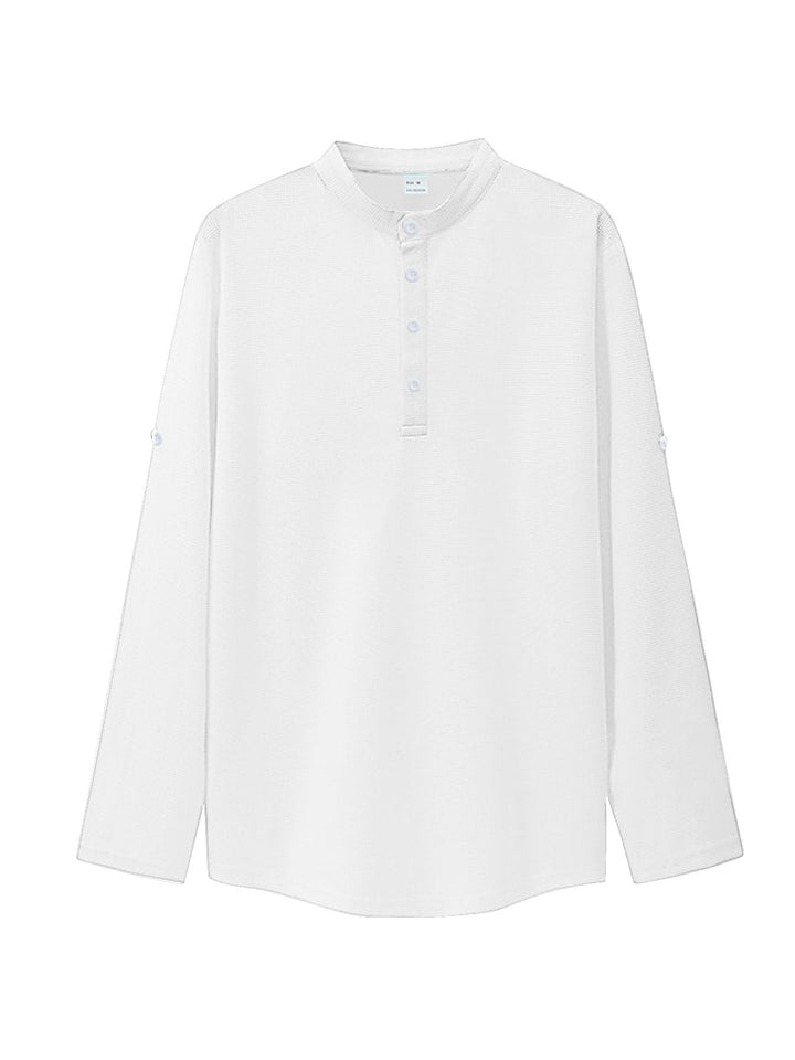 Damernas långärmad skjorta med strukturerad krage och knapplista Eva Jonsson-Eva Jonsson