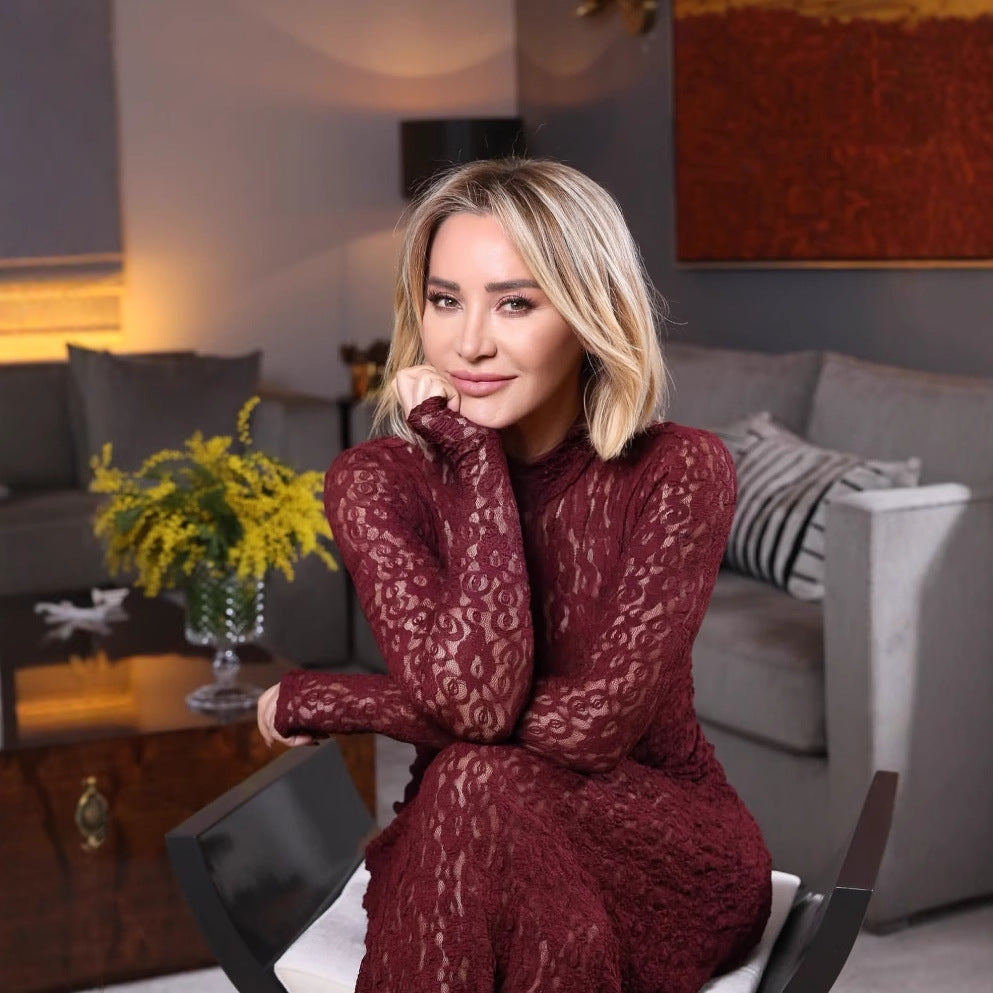 Damernas långärmad spetsklänning Eva Jonsson-Eva Jonsson