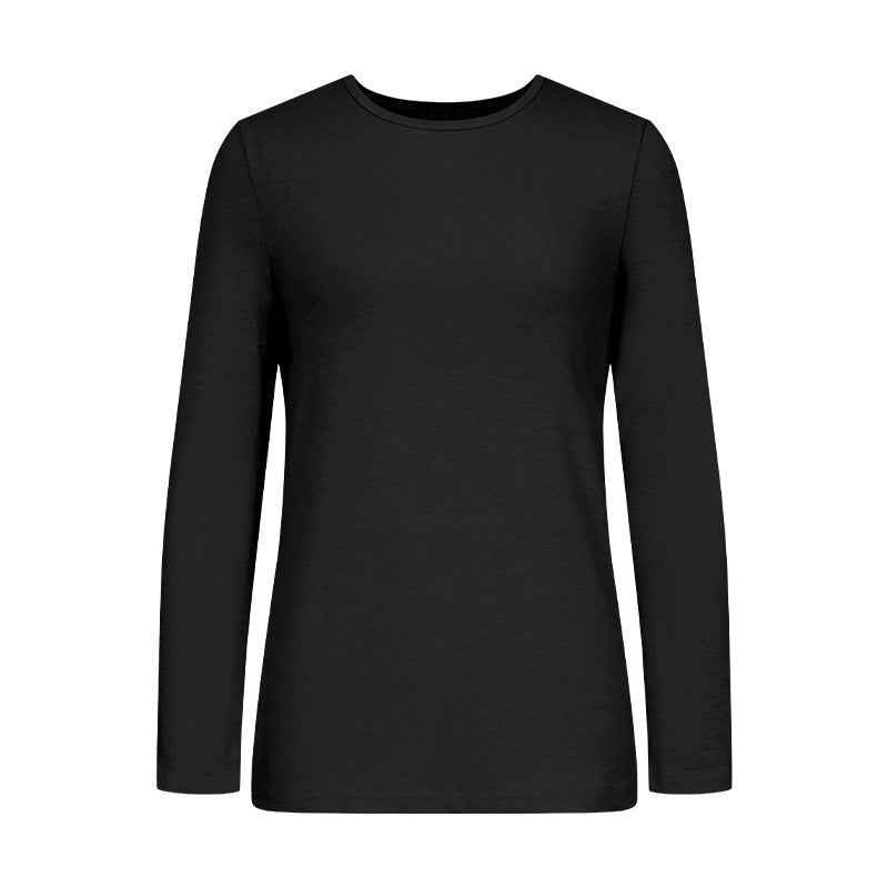 Damernas långärmad t-shirt i högkvalitativ bomull med rundhalsringning Eva Jonsson-Eva Jonsson