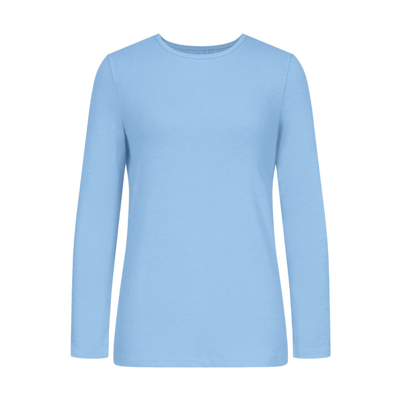 Damernas långärmad t-shirt i högkvalitativ bomull med rundhalsringning Eva Jonsson-Eva Jonsson