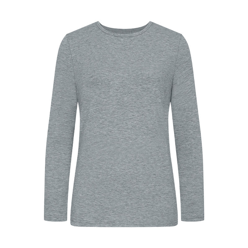 Damernas långärmad t-shirt i högkvalitativ bomull med rundhalsringning Eva Jonsson-Eva Jonsson