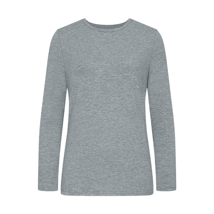 Damernas långärmad t-shirt i högkvalitativ bomull med rundhalsringning Eva Jonsson-Eva Jonsson