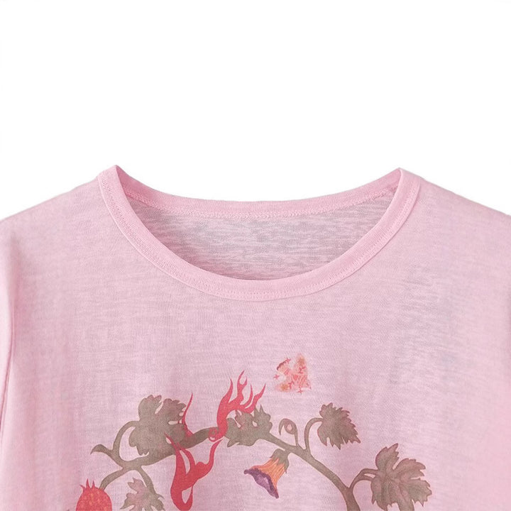 Damernas långärmad tröja med fantasifullt tryckdesign Eva Jonsson-Eva Jonsson