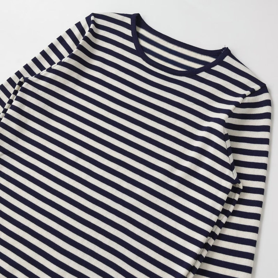 Damernas långärmad tröja med randig design Eva Jonsson-Eva Jonsson