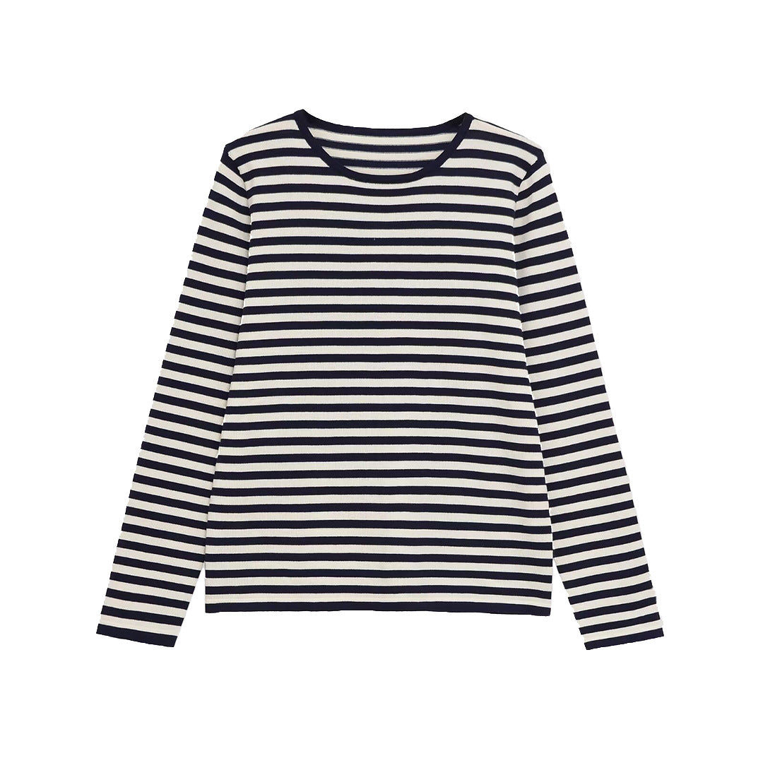 Damernas långärmad tröja med randig design Eva Jonsson-Eva Jonsson