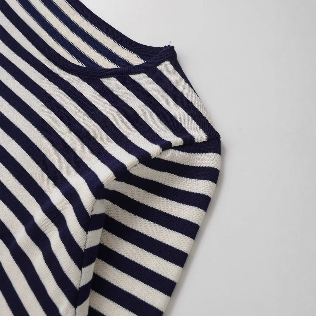 Damernas långärmad tröja med randig design Mirla-Eva Jonsson