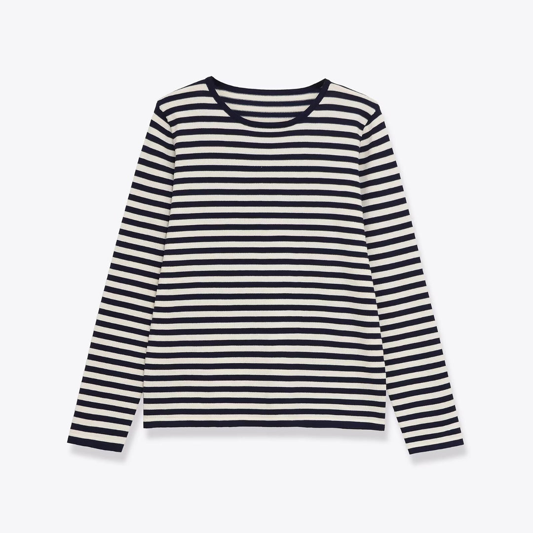 Damernas långärmad tröja med randig design Mirla-Eva Jonsson