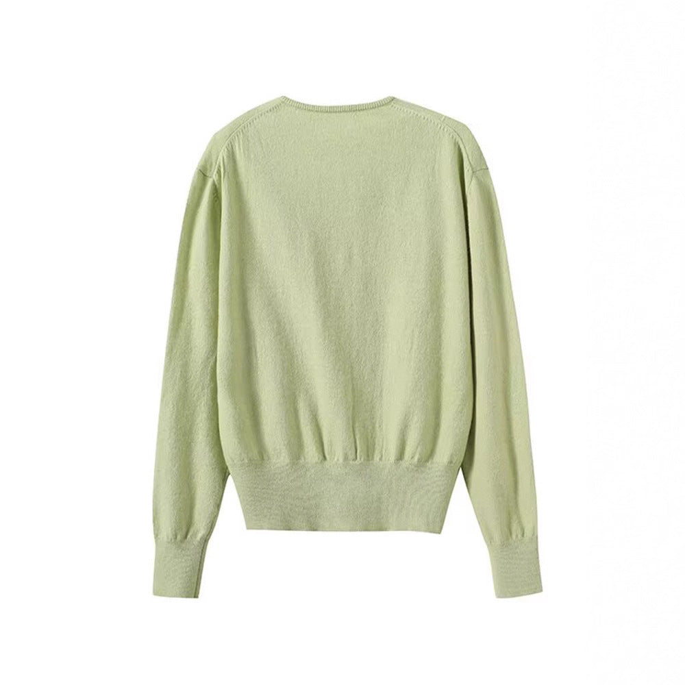 Damernas lätta stickad jacka med knapplösning Eva Jonsson-Eva Jonsson