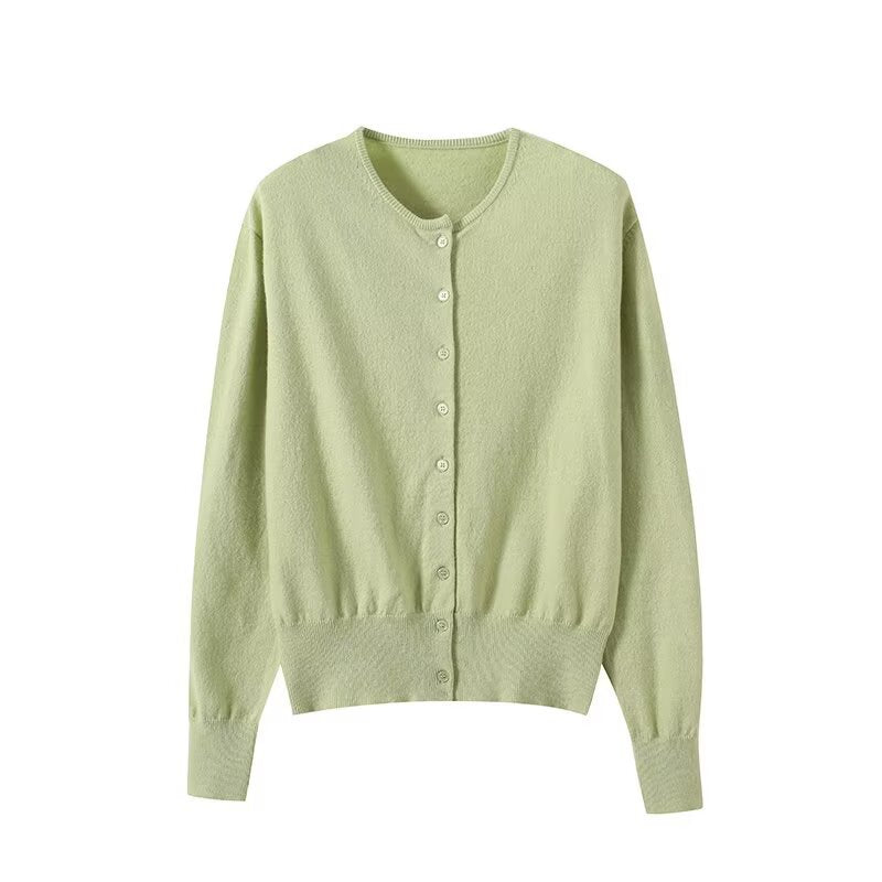 Damernas lätta stickad jacka med knapplösning Eva Jonsson-Eva Jonsson