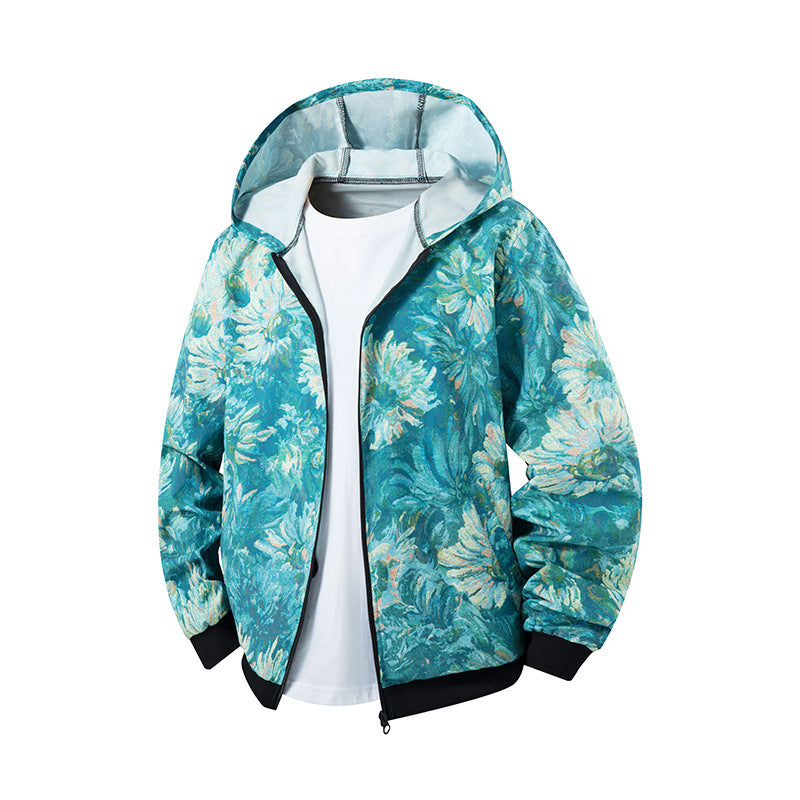 Damernas lätta vindjacka med färgglad mönster och andningsbara egenskaper Eva Jonsson-Eva Jonsson