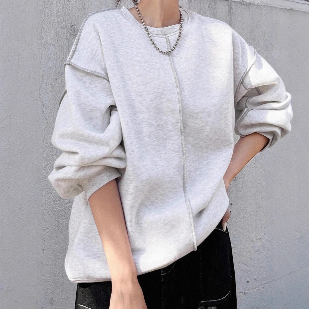 Damernas ledig pullover med lös passform och ballongärmar Eva Jonsson-Eva Jonsson