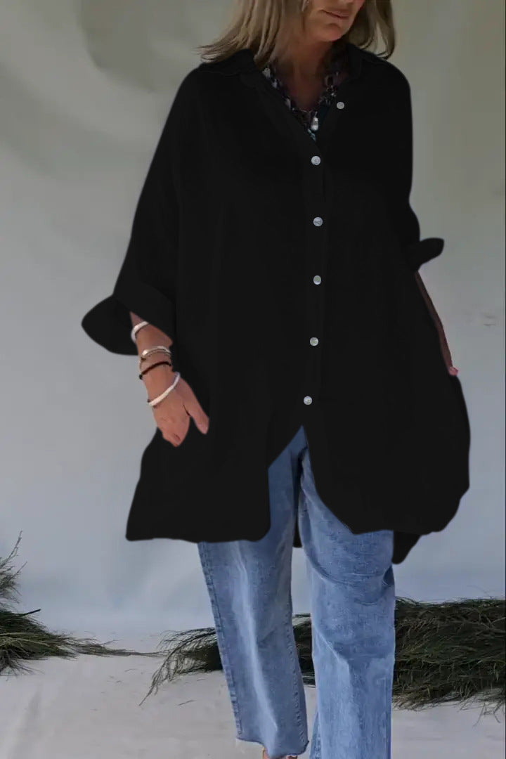 Damernas lediga blusklänning med moderiktig knappstängning Eva Jonsson-Eva Jonsson