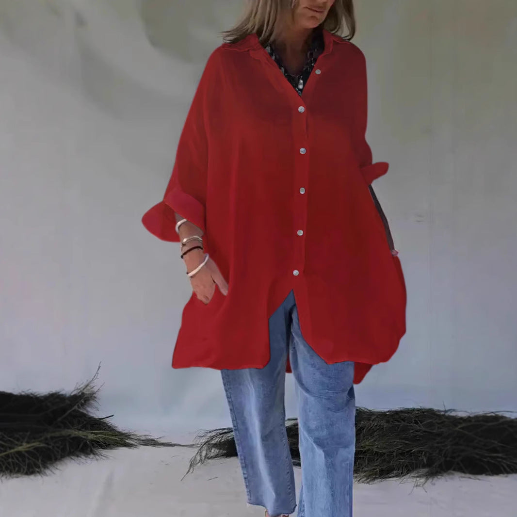 Damernas lediga blusklänning med moderiktig knappstängning Eva Jonsson-Eva Jonsson
