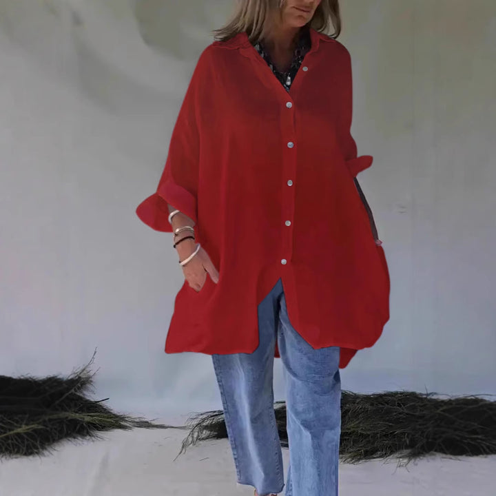 Damernas lediga blusklänning med moderiktig knappstängning Eva Jonsson-Eva Jonsson