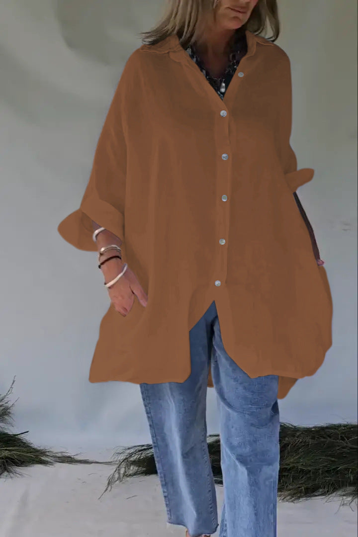 Damernas lediga blusklänning med moderiktig knappstängning Eva Jonsson-Eva Jonsson