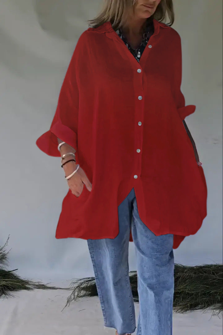 Damernas lediga blusklänning med moderiktig knappstängning Eva Jonsson-Eva Jonsson