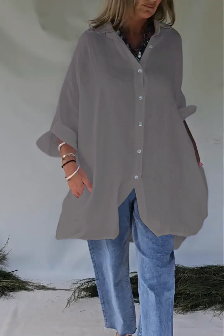 Damernas lediga blusklänning med moderiktig knappstängning Eva Jonsson-Eva Jonsson