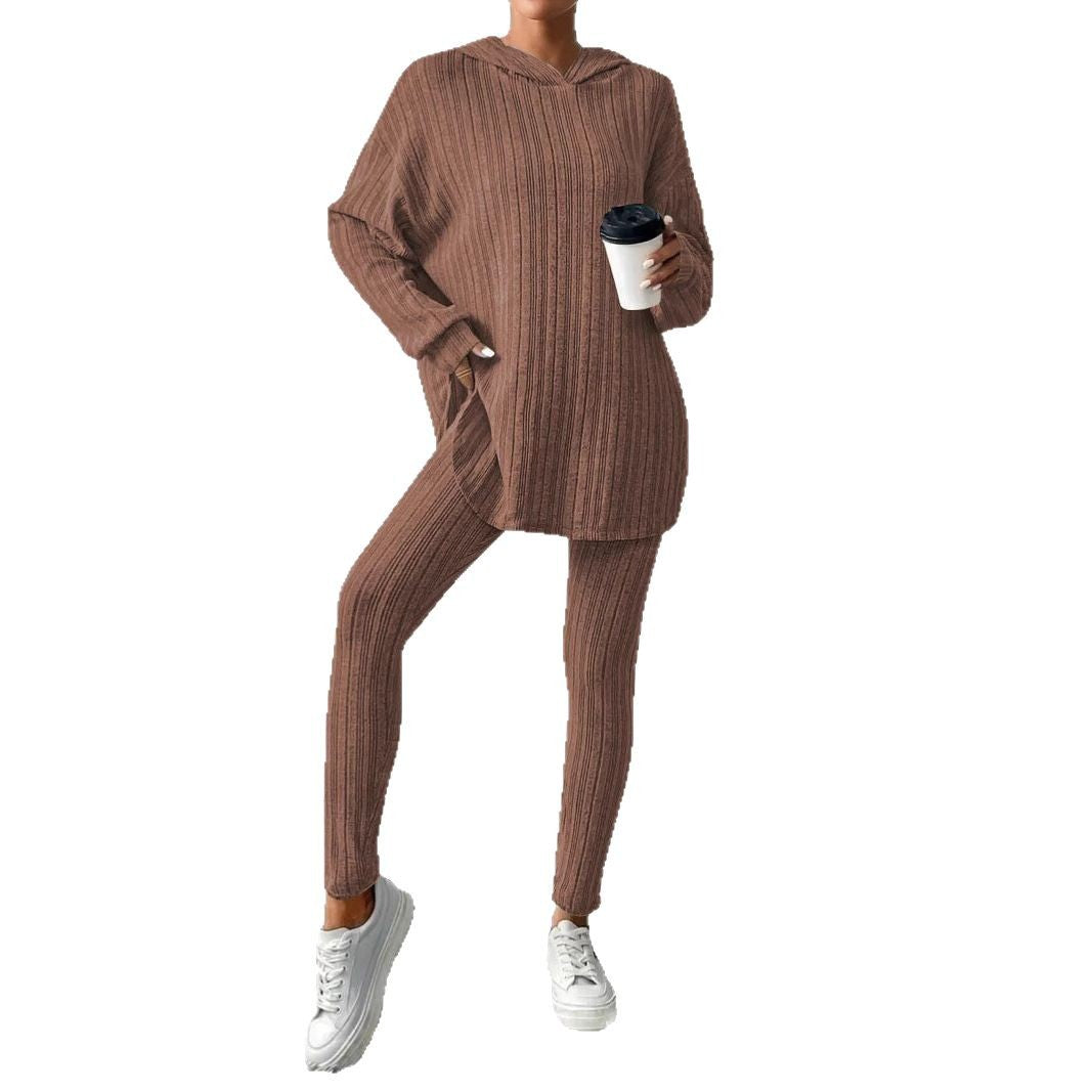 Damernas leggings-set med strukturerad långärmad topp och bekväm passform Mirla-Eva Jonsson