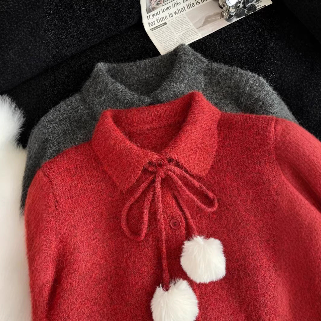Damernas lekfulla cardigan med stor krage Mirla-Eva Jonsson