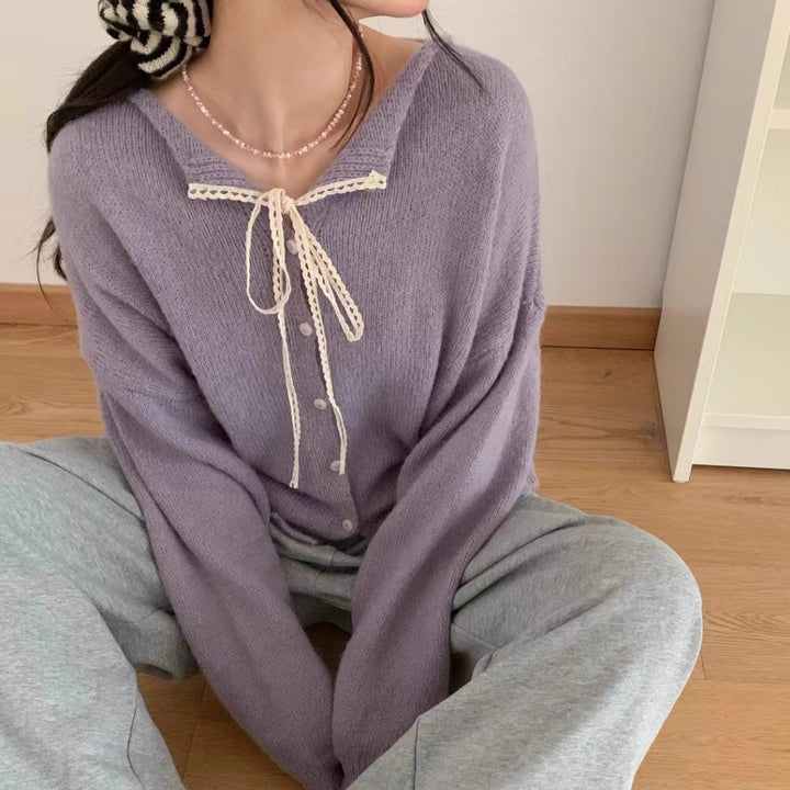 Damernas lekfulla kofta med slöjdprydnad Eva Jonsson-Eva Jonsson