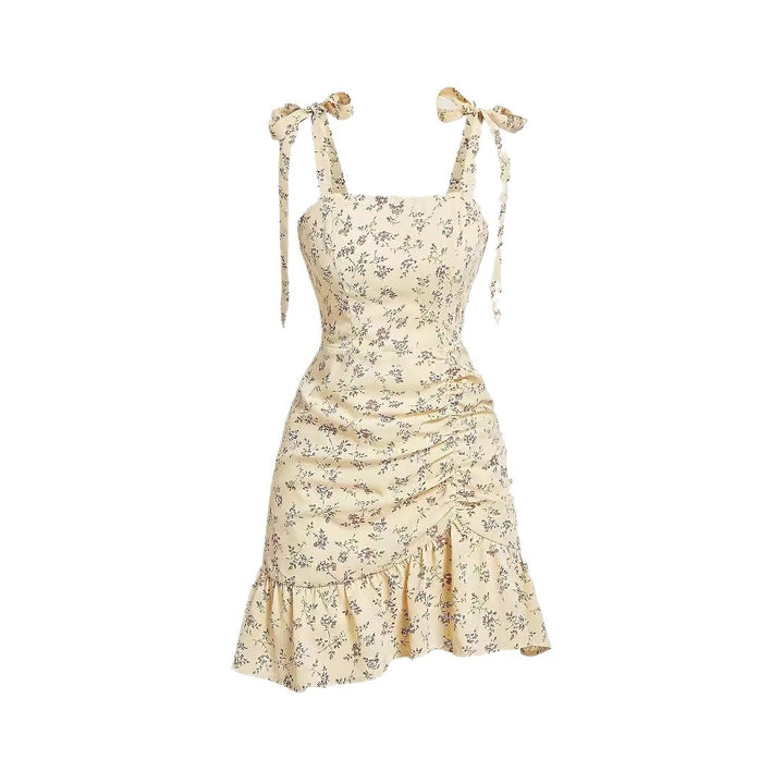 Damernas lekfulla mini-klänning med volangdetaljer och rosetter Eva Jonsson-Eva Jonsson
