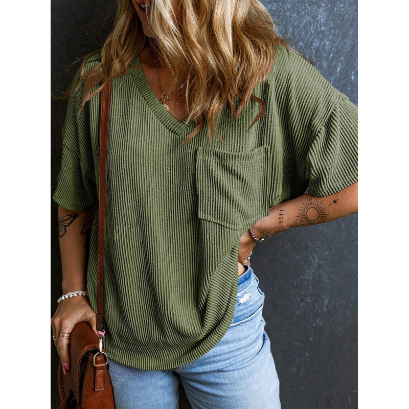 Damernas lösa V-hals T-shirt Eva Jonsson-Eva Jonsson