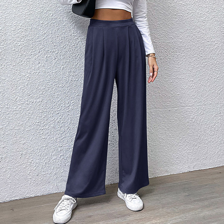 Damernas lösa chinos med elegant veck och hög midja Mirla-Eva Jonsson