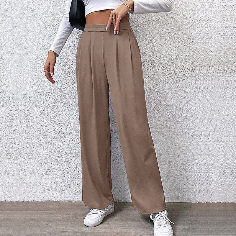Damernas lösa chinos med elegant veck och hög midja Mirla-Eva Jonsson