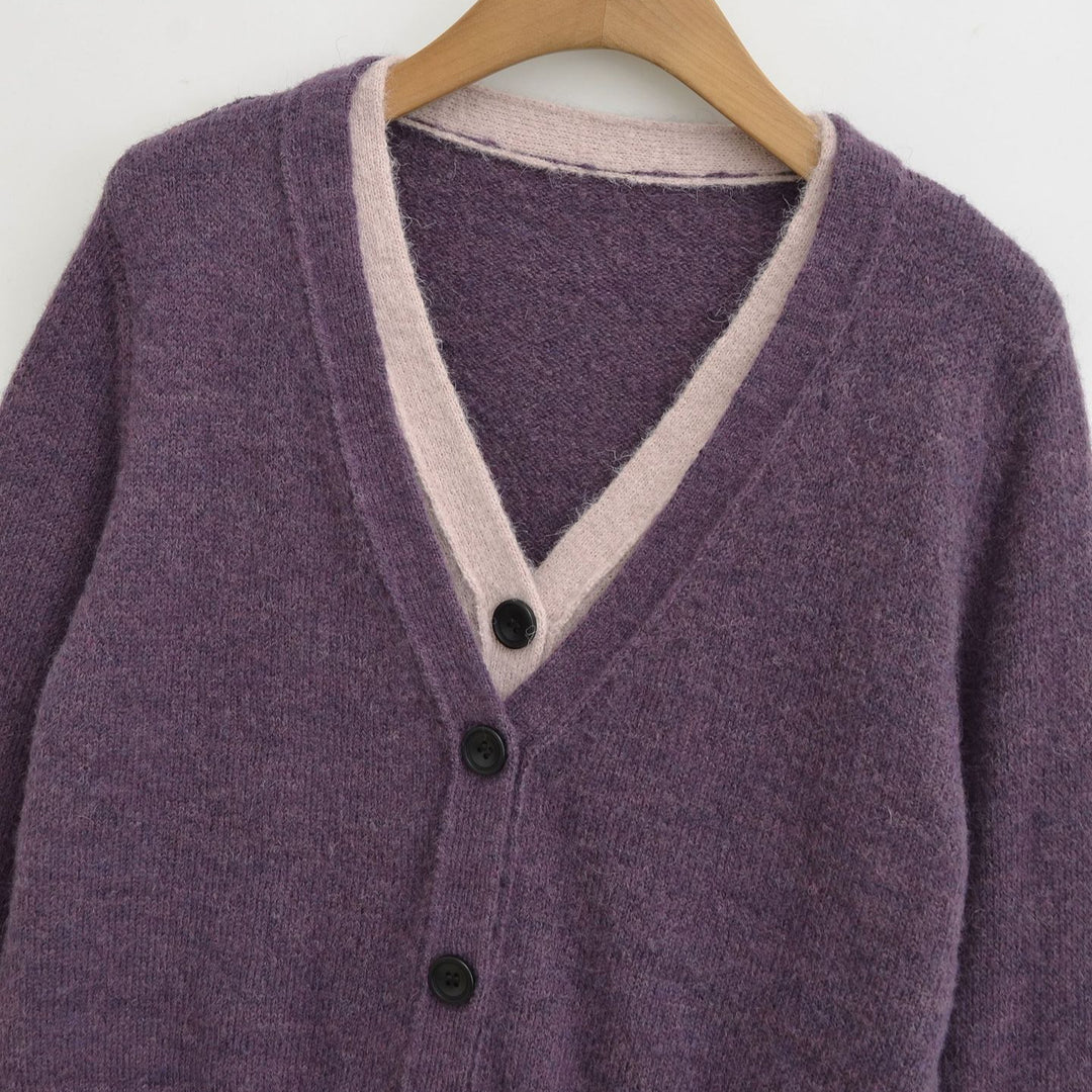 Damernas lösa stickad cardigan Eva Jonsson-Eva Jonsson