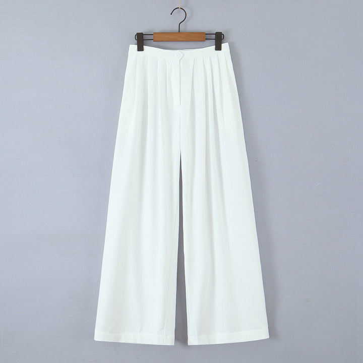 Damernas löst skurna kostymbyxor med elegant plissering Eva Jonsson-Eva Jonsson