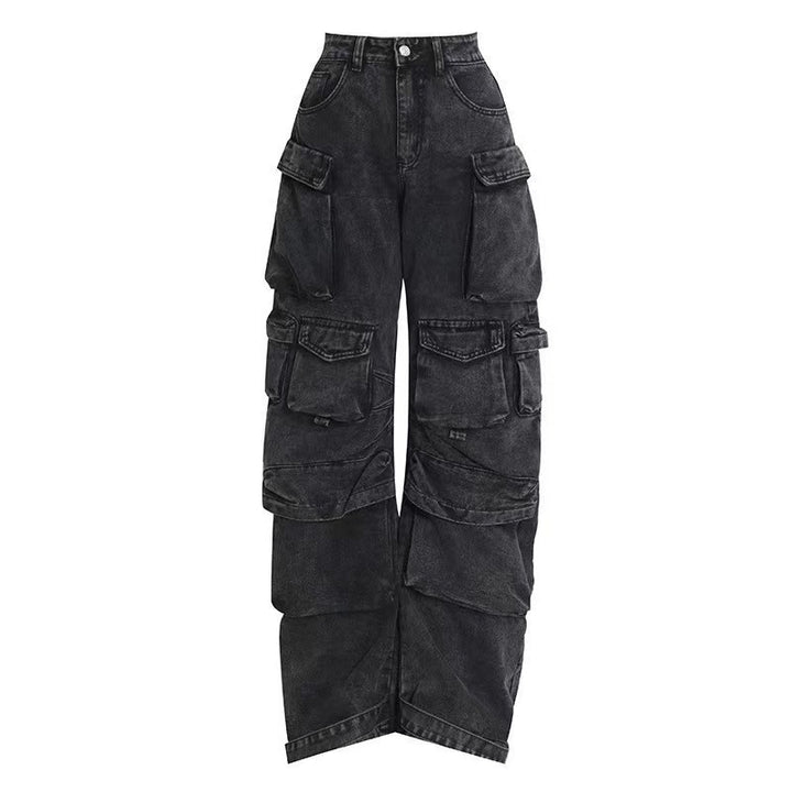 Damernas löst snittade cargo-jeans med flera fickor och avslappnad passform Mirla-Eva Jonsson