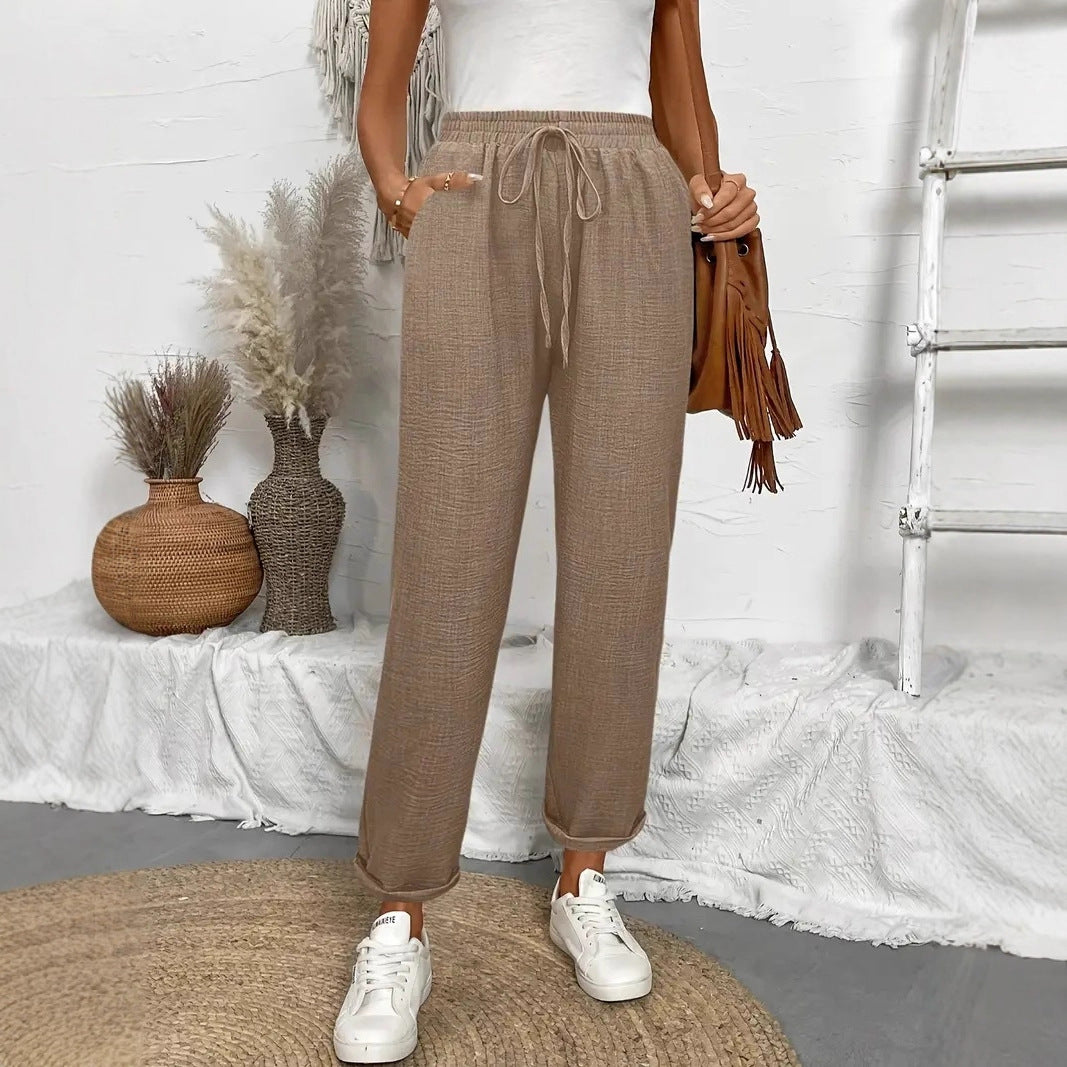 Damernas loungebyxor med elastisk midja och moderna detaljer Eva Jonsson-Eva Jonsson