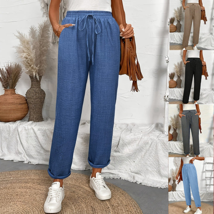 Damernas loungebyxor med elastisk midja och moderna detaljer Eva Jonsson-Eva Jonsson