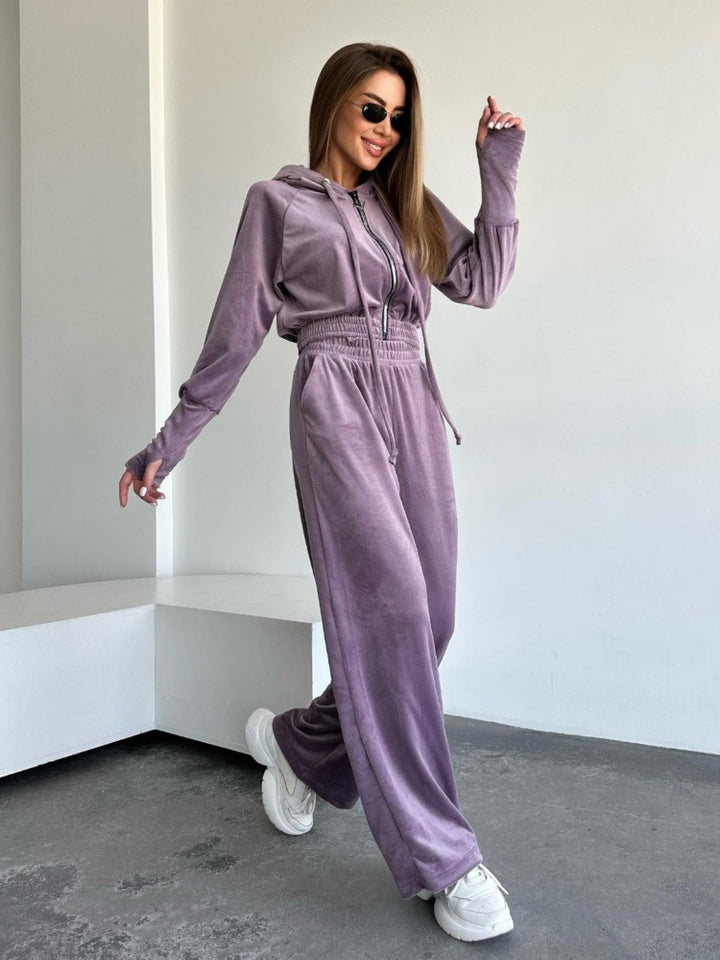 Damernas loungewear-set med praktisk huva och elastiskt midjeband Eva Jonsson-Eva Jonsson