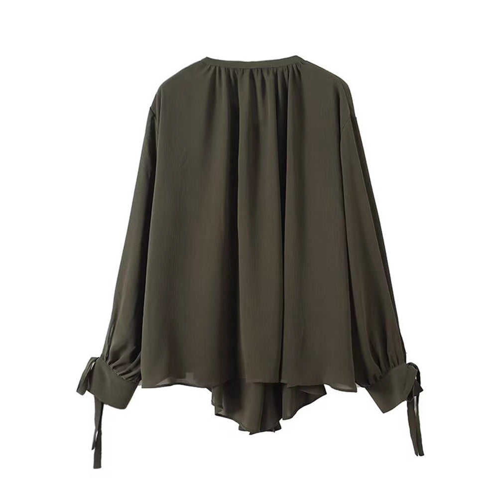 Damernas luftig blusshirt med volangdetaljer Eva Jonsson-Eva Jonsson