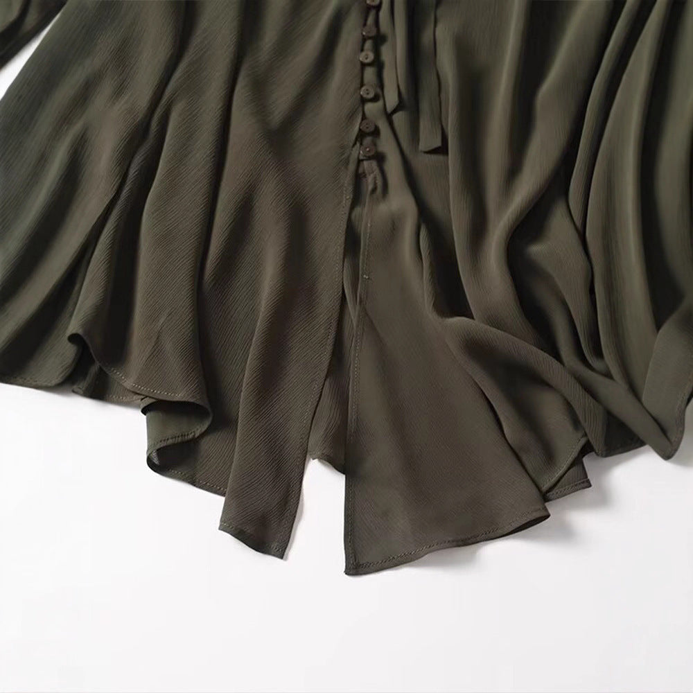 Damernas luftig blusshirt med volangdetaljer Eva Jonsson-Eva Jonsson