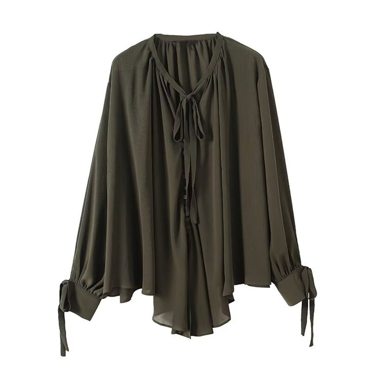 Damernas luftig blusshirt med volangdetaljer Eva Jonsson-Eva Jonsson