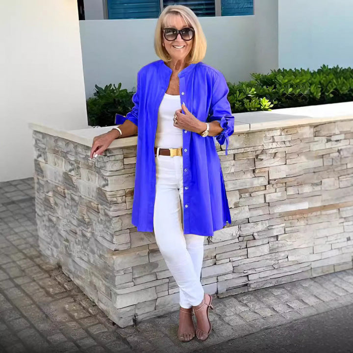 Damernas luftig långblazer med elastiska ärmar Eva Jonsson-Eva Jonsson