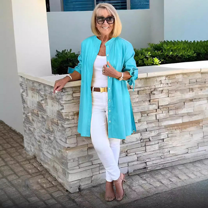 Damernas luftig långblazer med elastiska ärmar Eva Jonsson-Eva Jonsson