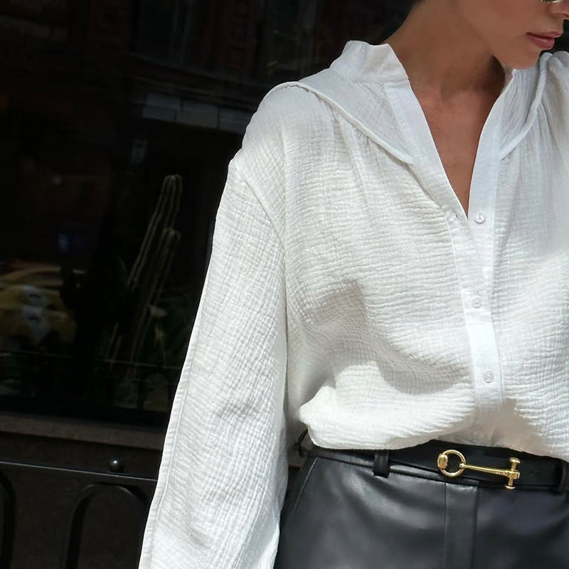 Damernas luftig oversize-blus med texturerat tyg Mirla-Eva Jonsson