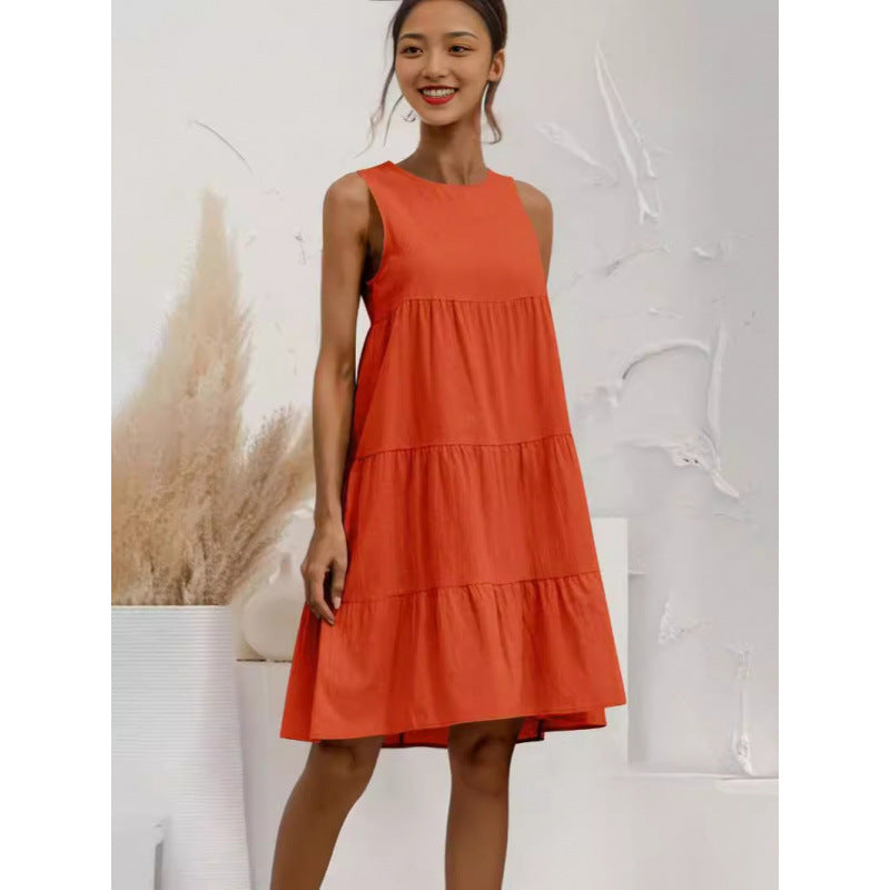 Damernas luftig sommarklänning med voluminös kjol Eva Jonsson-Eva Jonsson