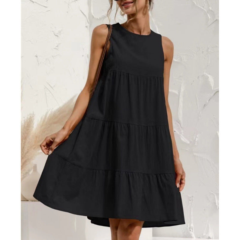 Damernas luftig sommarklänning med voluminös kjol Eva Jonsson-Eva Jonsson