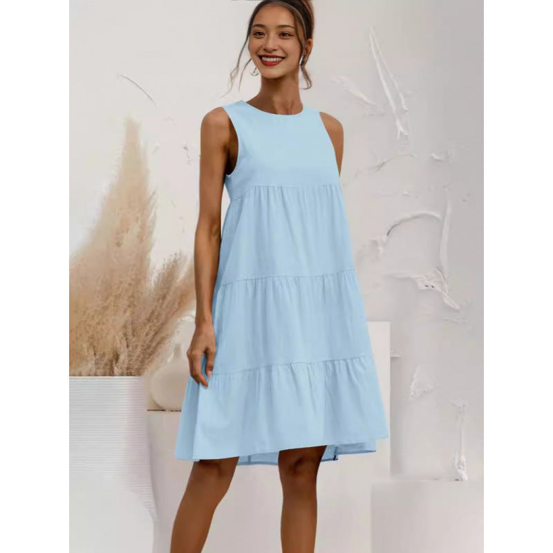 Damernas luftig sommarklänning med voluminös kjol Eva Jonsson-Eva Jonsson