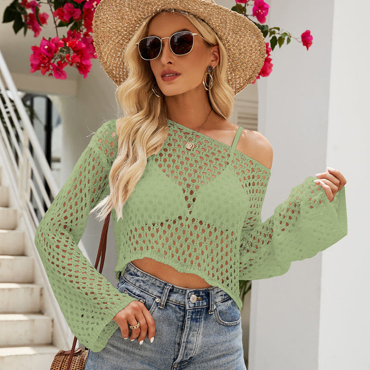 Damernas luftig stickad topp med oversized snitt Mirla-Eva Jonsson