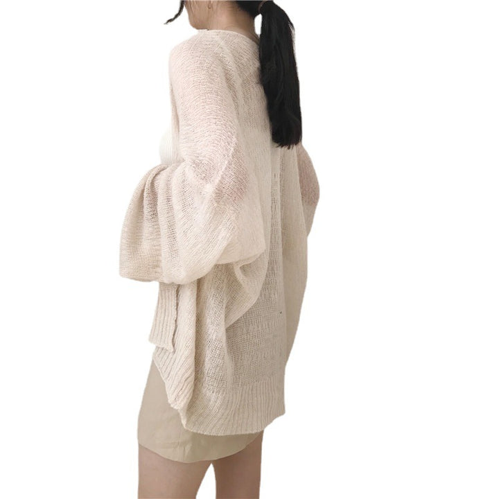 Damernas luftig strandöverkast med vida ärmar och dekorativ väv Eva Jonsson-Eva Jonsson