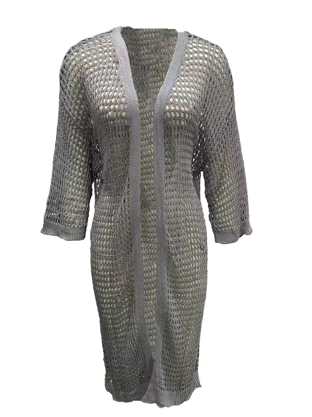 Damernas luftig virkade jacka i boho-stil med vid passform Eva Jonsson-Eva Jonsson